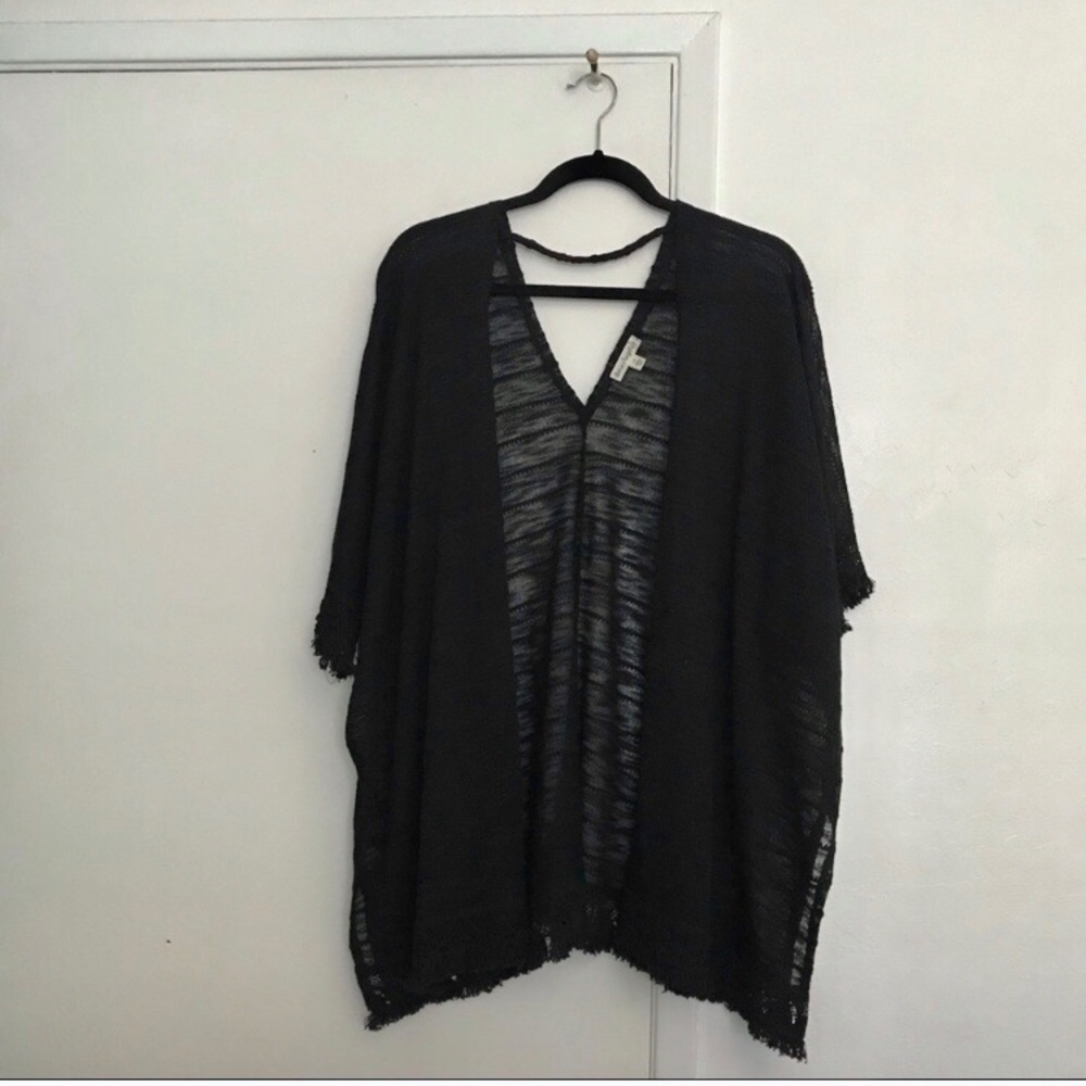 Nordstrom Love On A Hanger Black Cardigan/Cover Up